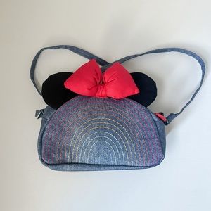 Denim Minnie Mouse Rainbow Crossbody
